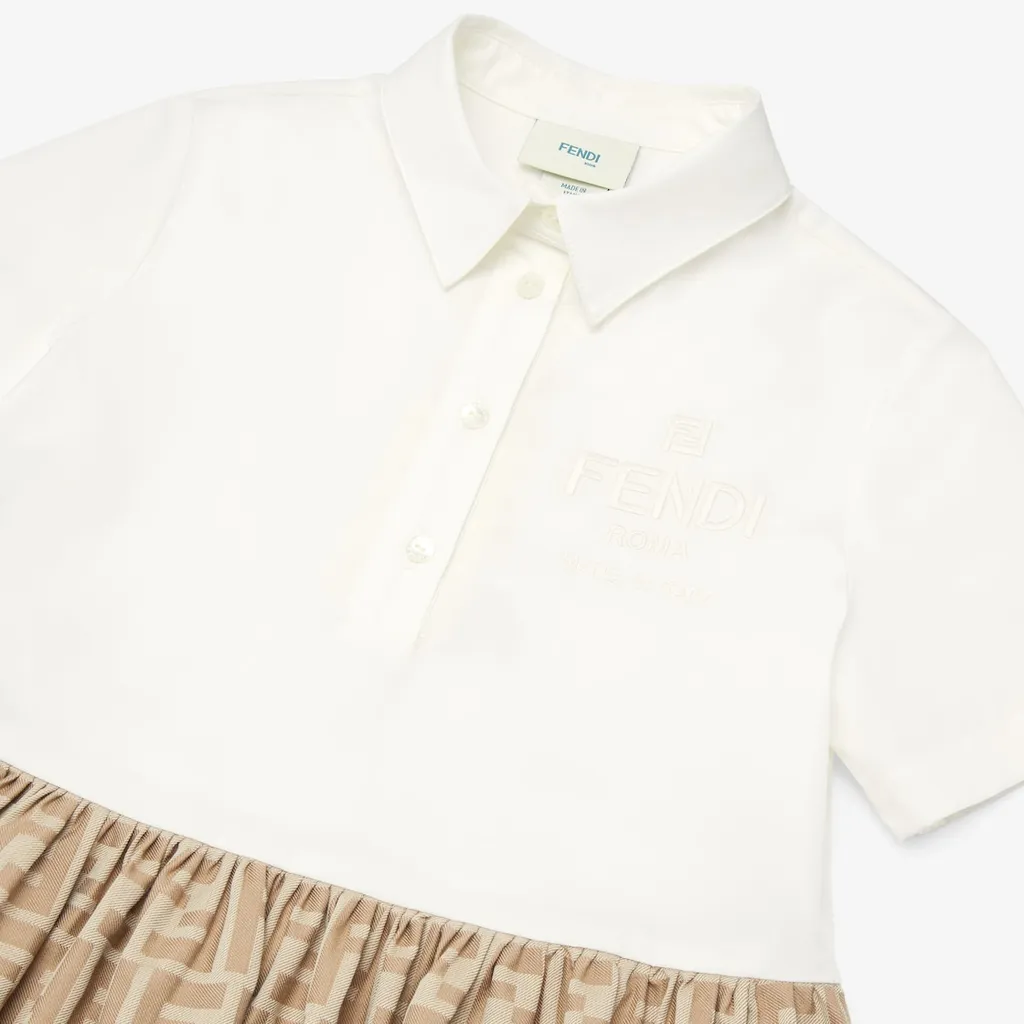 Fendi Kids Ff Jacquard Panelled Dress