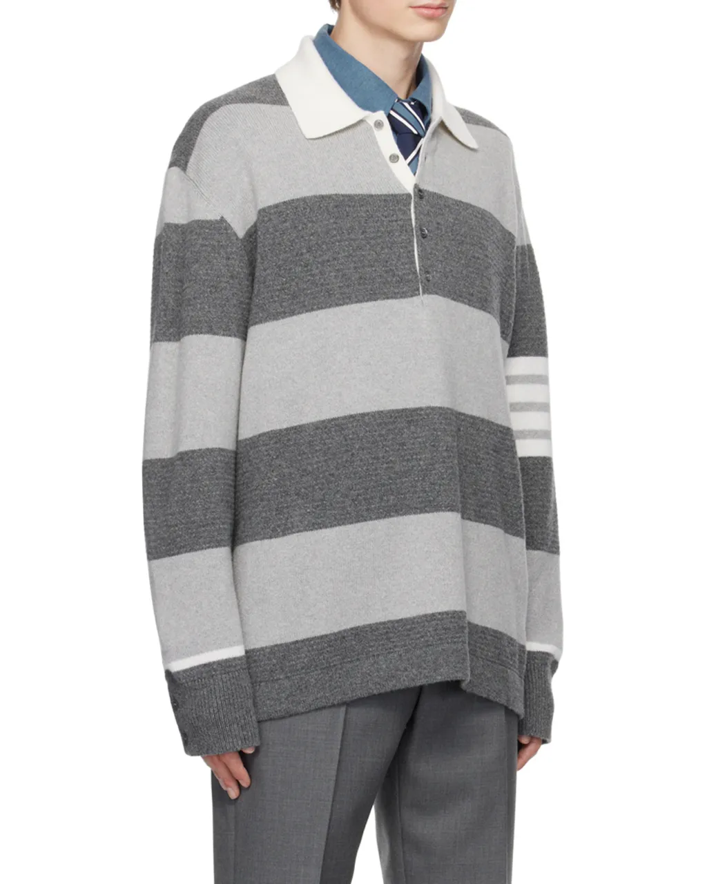 Thom Browne Striped Polo Shirt