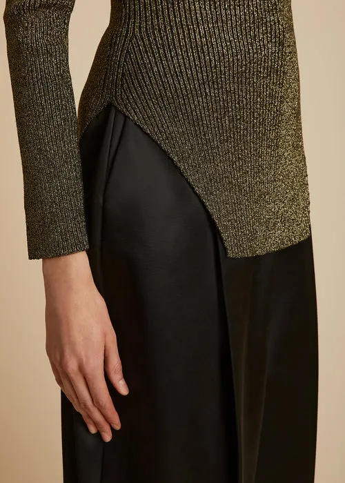 Khaite The Maria Off-Shoulder Knitted Jumper