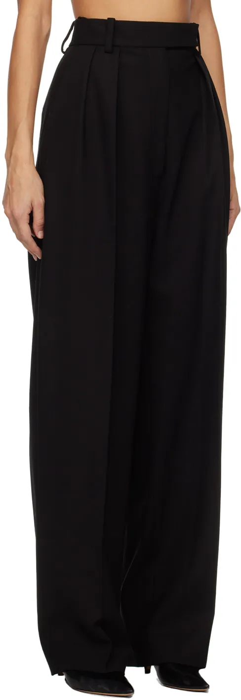 Khaite Cessie High-Waist Straight Leg Trousers
