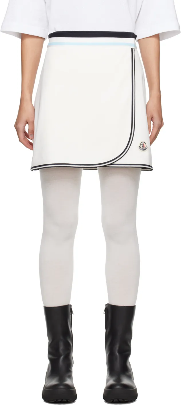 Moncler A-Line Logo Patch Tennis Skirt