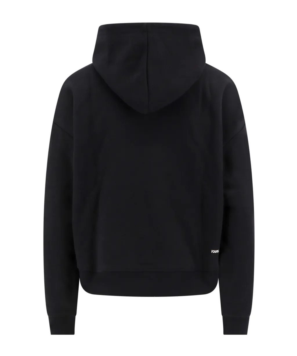 Karl Lagerfeld Ikonik Varsity Logo Embroidered Hoodie