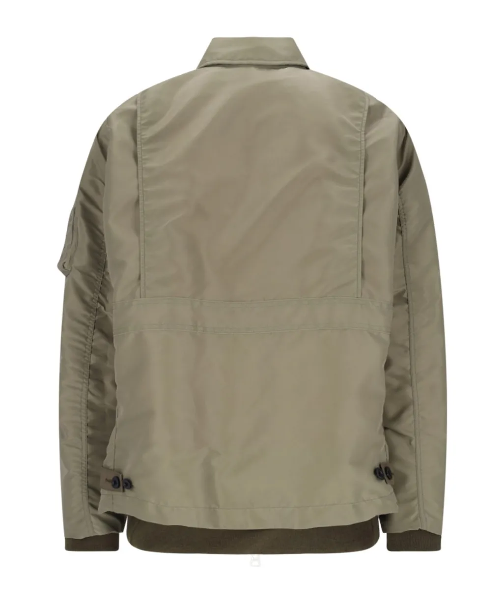 Sacai Layered Single-Breasted Zipped Jacket