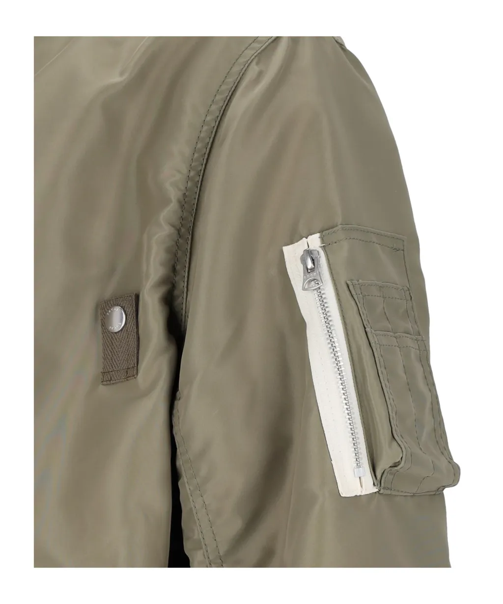 Sacai Layered Single-Breasted Zipped Jacket