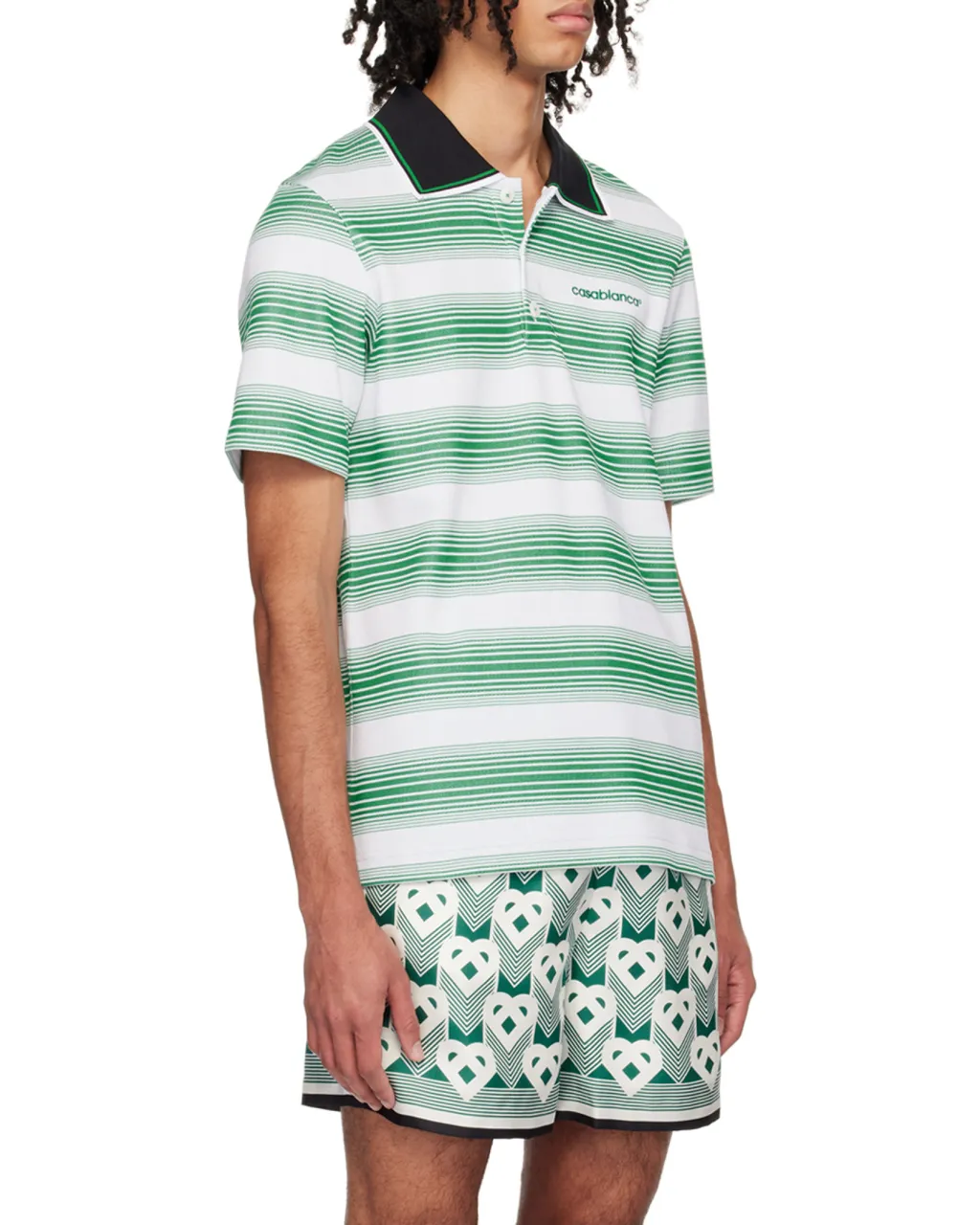 Casablanca Gradient Striped Polo Shirt