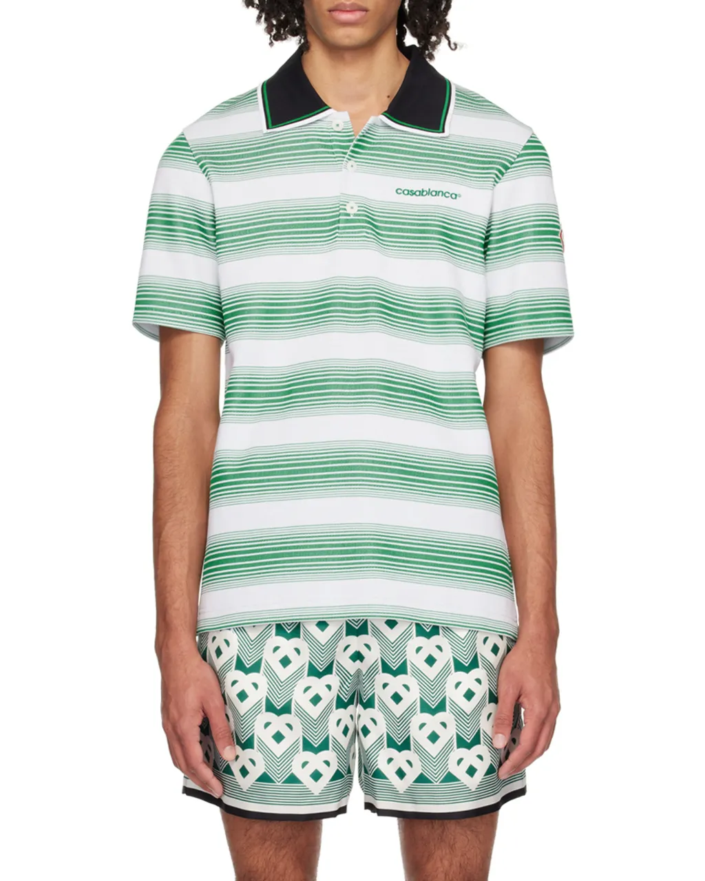 Casablanca Gradient Striped Polo Shirt