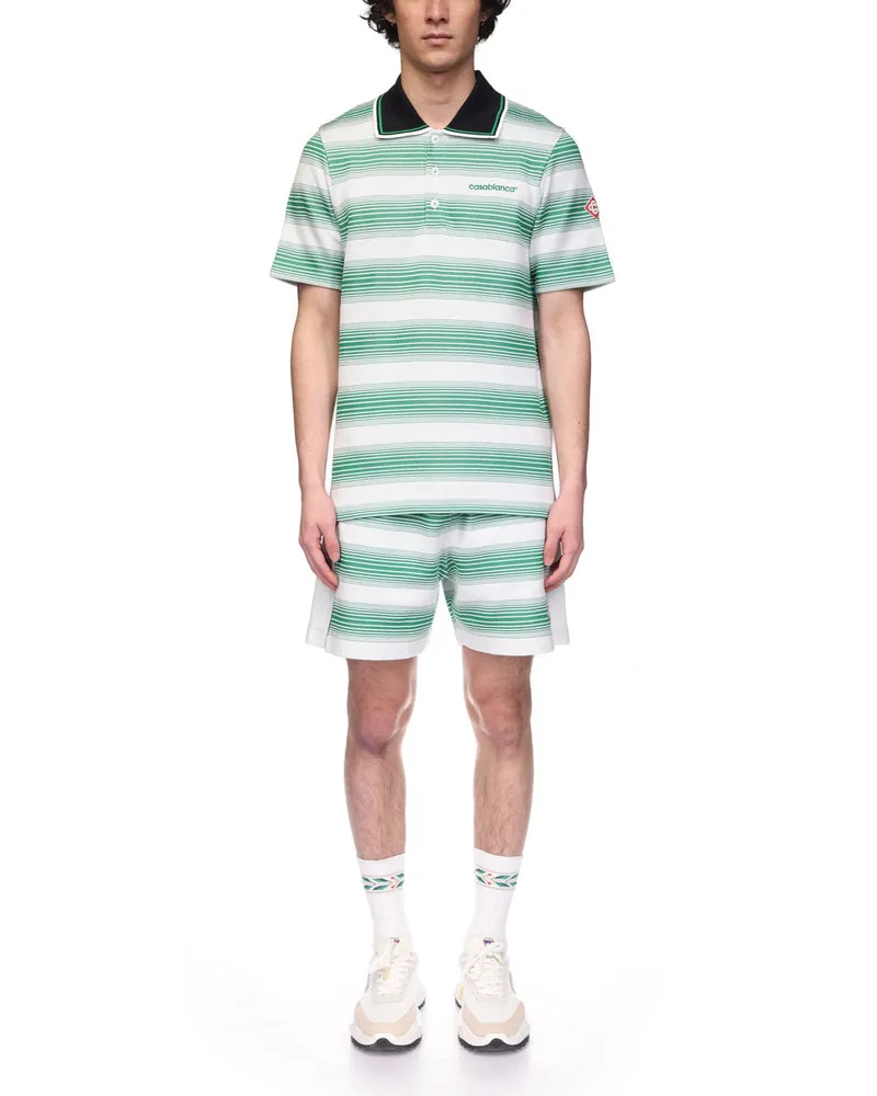 Casablanca Gradient Striped Polo Shirt