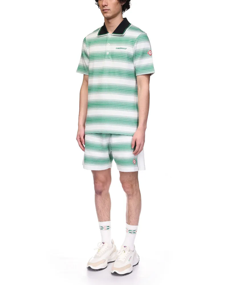 Casablanca Gradient Striped Polo Shirt