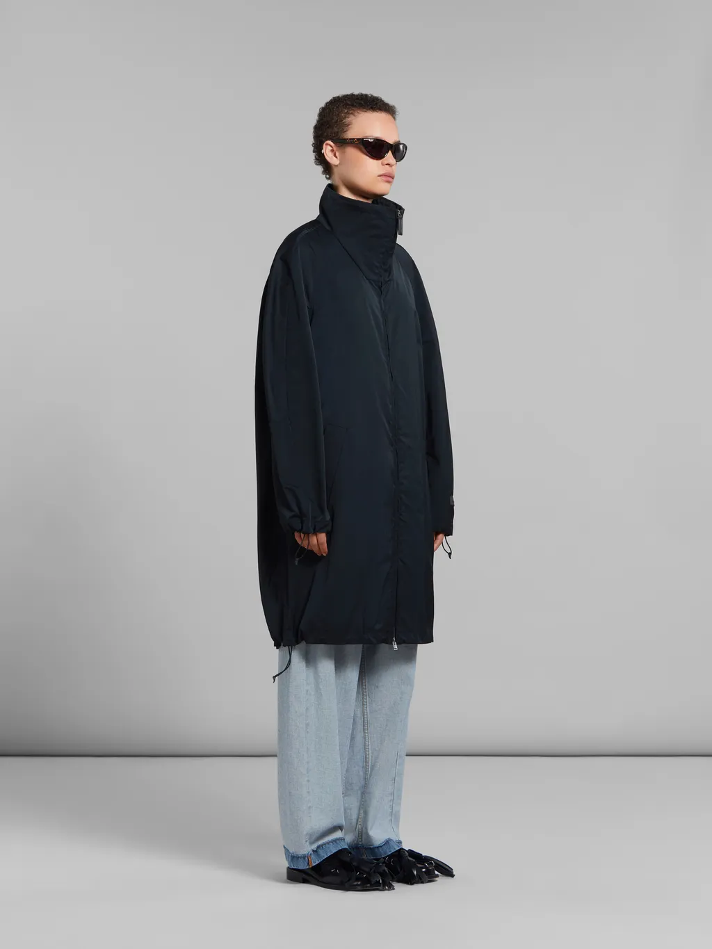 Marni Raglan-Sleeve High-Neck Zip-Up Jacket
