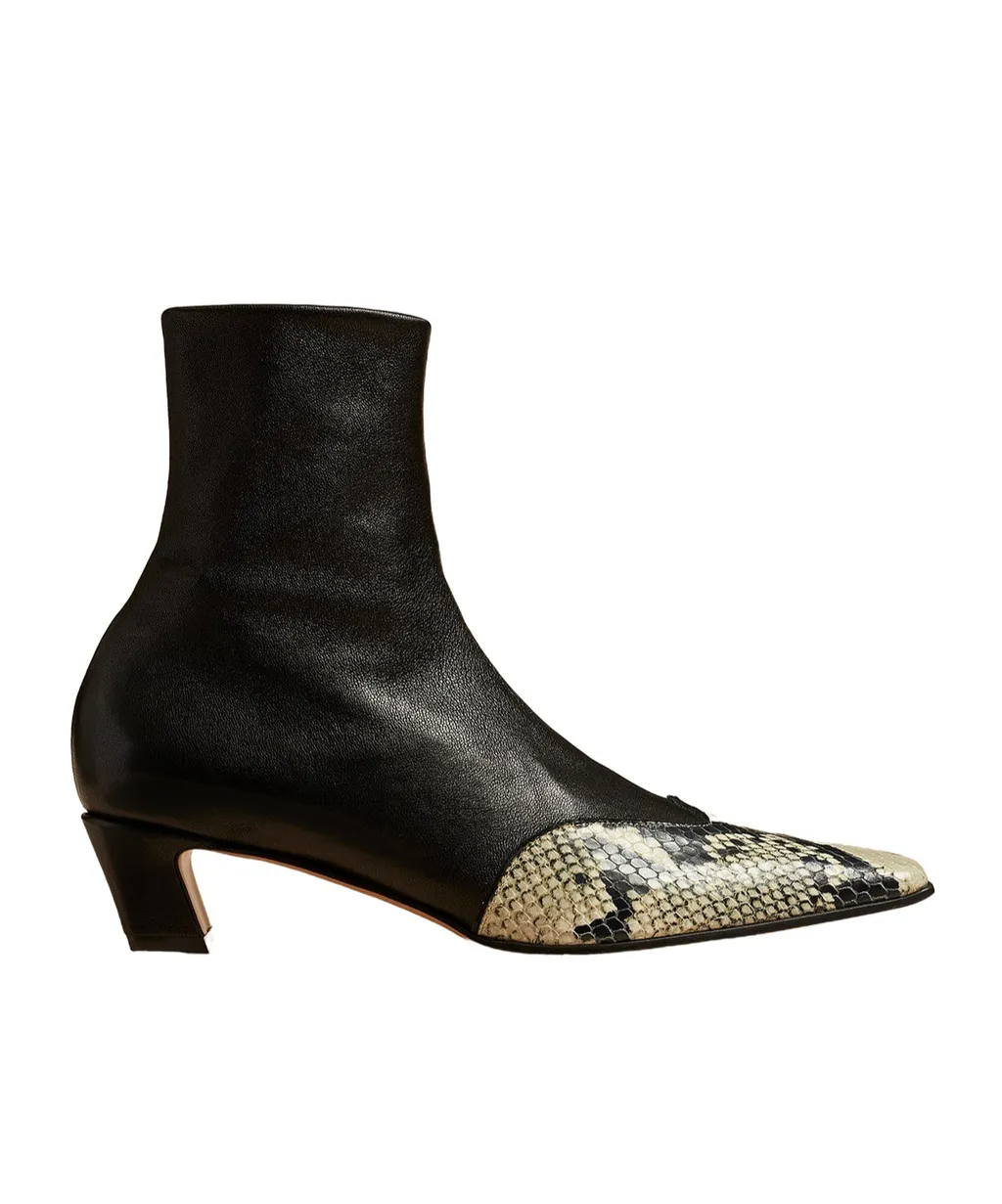Khaite Square Toe Ankle Boots