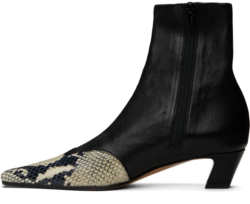 Khaite Square Toe Ankle Boots