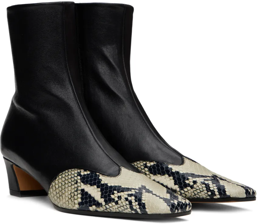 Khaite Square Toe Ankle Boots