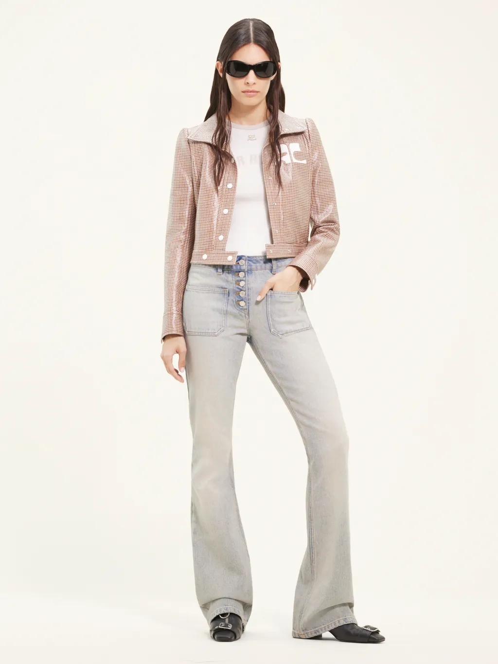 CourrÈGes Checked Vinyl Jacket