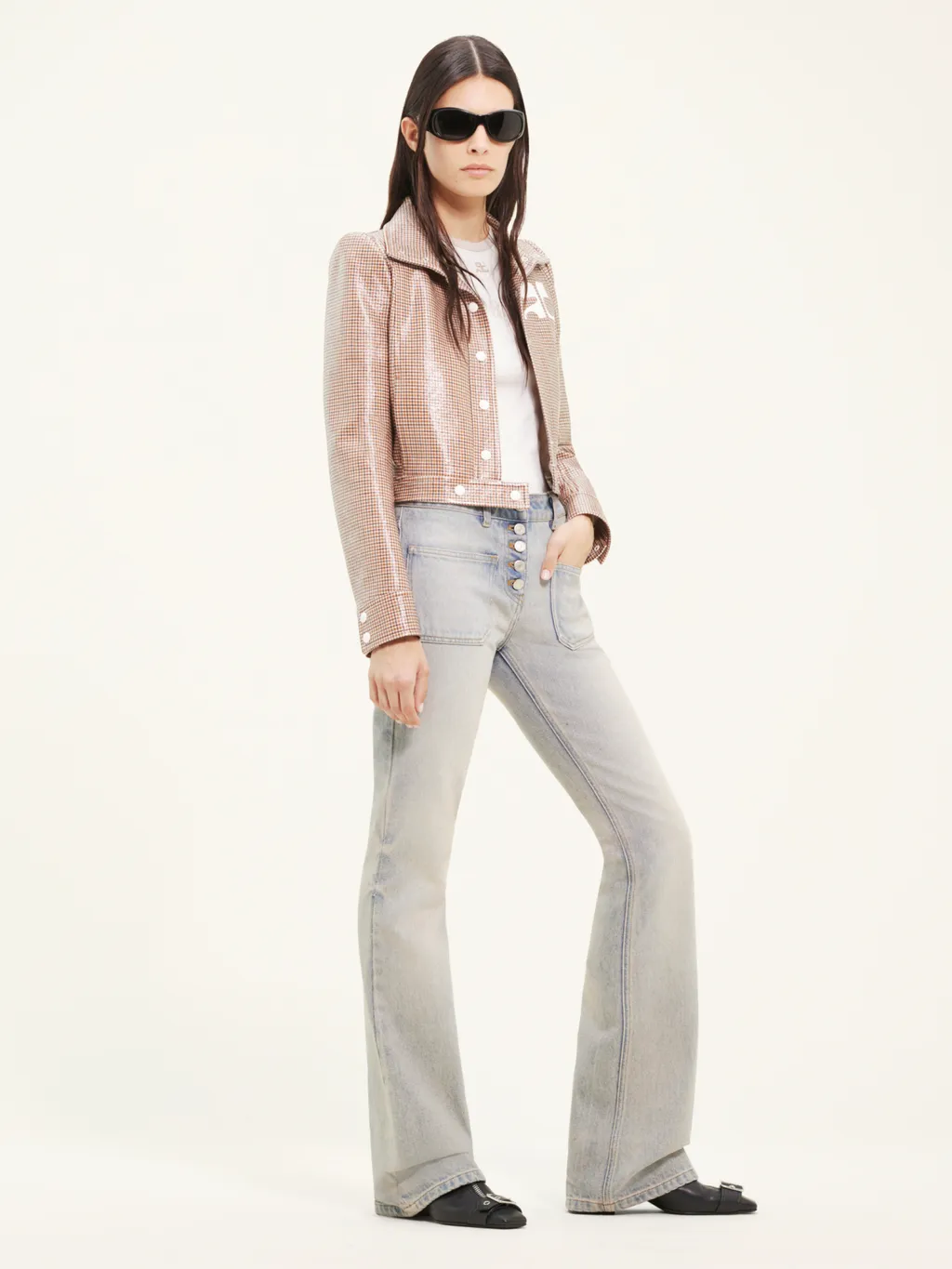 CourrÈGes Checked Vinyl Jacket