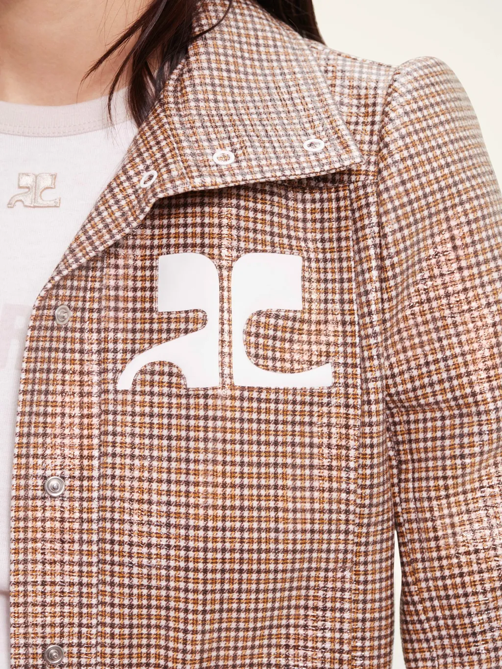 CourrÈGes Checked Vinyl Jacket