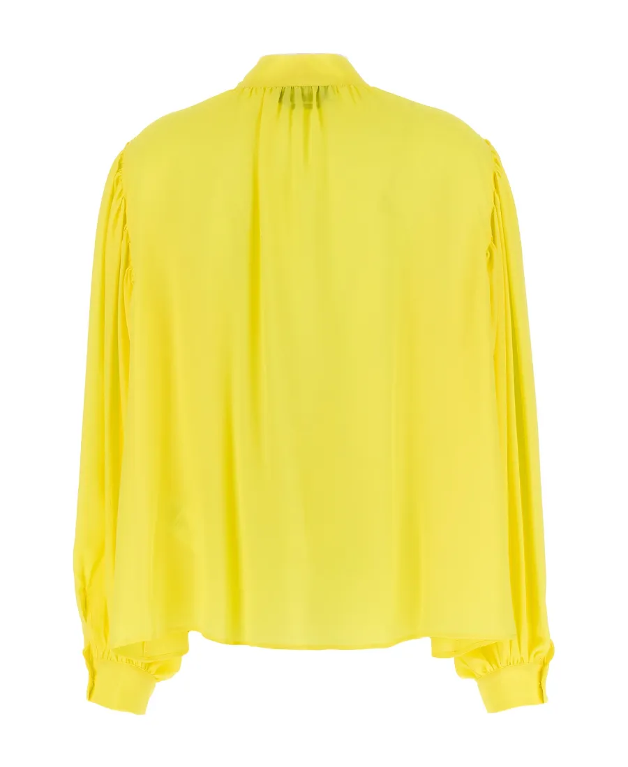 Msgm Bow Detailed Long-Sleeved Shirt