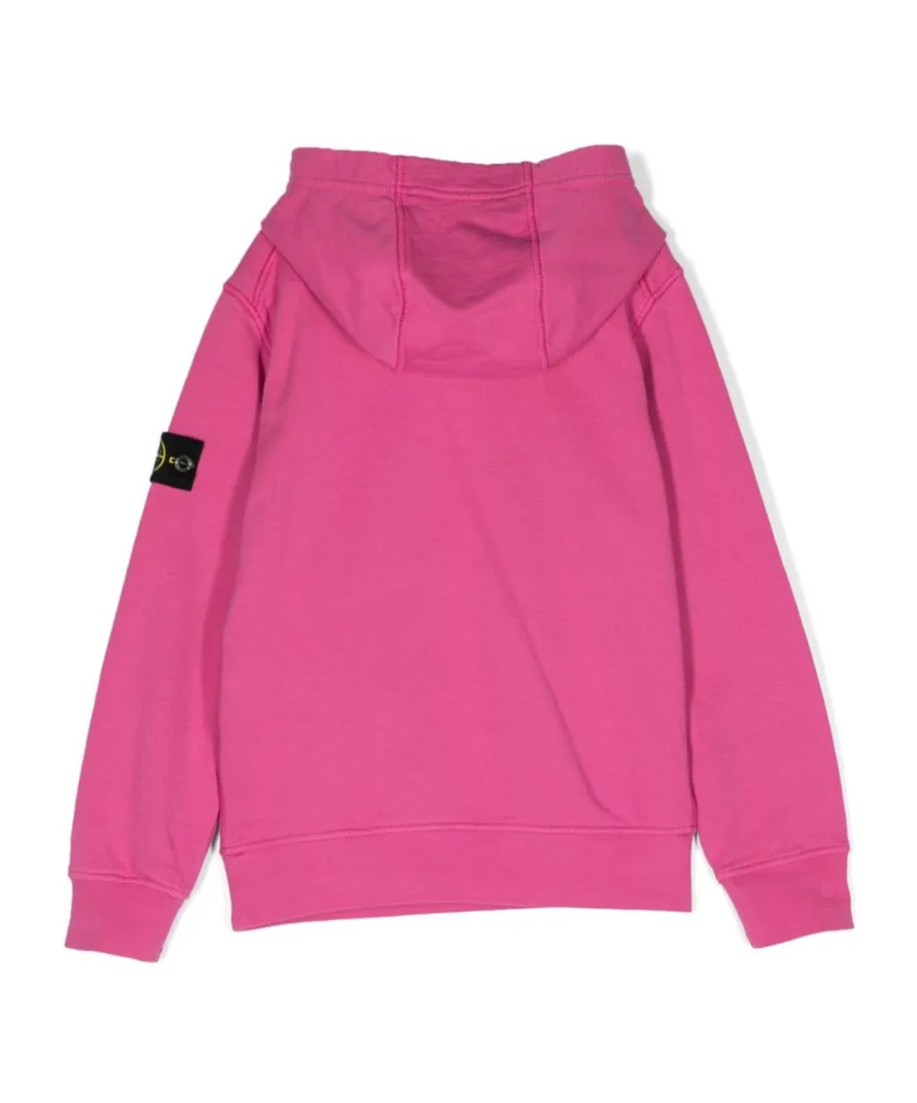 Stone Island Junior Compass-Patch Long-Sleeved Hoodie