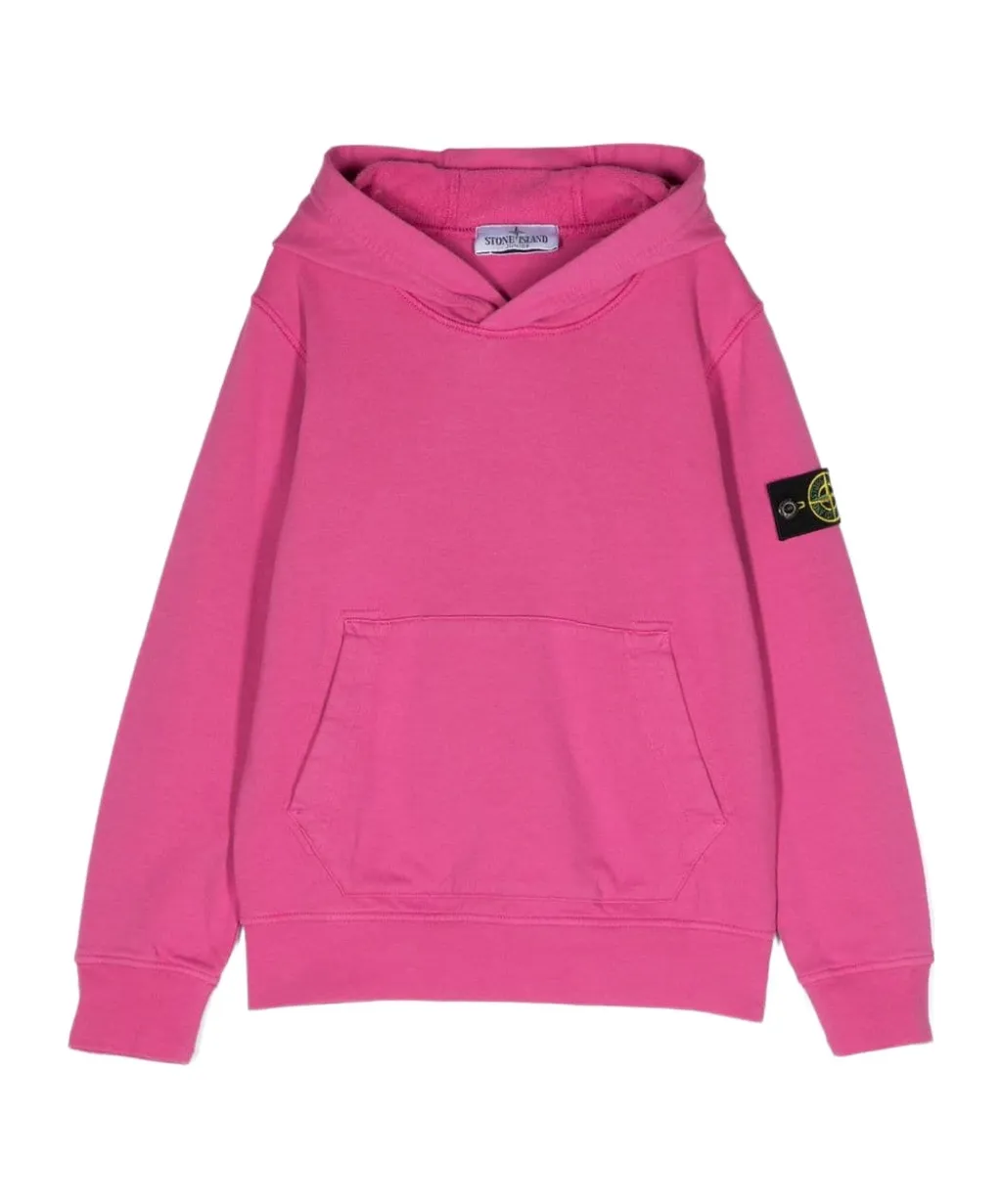 Stone Island Junior Compass-Patch Long-Sleeved Hoodie
