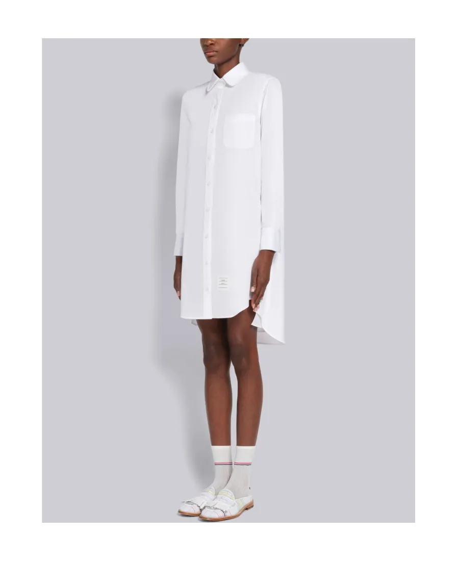 Thom Browne Collared Button-Up Shirt Dress