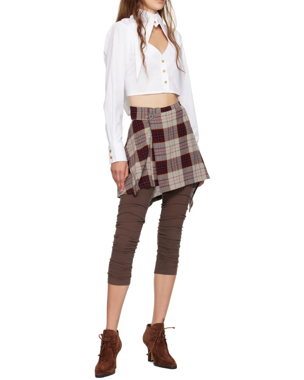 Vivienne Westwood Cut-Out Cropped Shirt