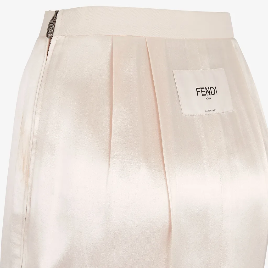 Fendi Logo Patch Midi Pencil Skirt