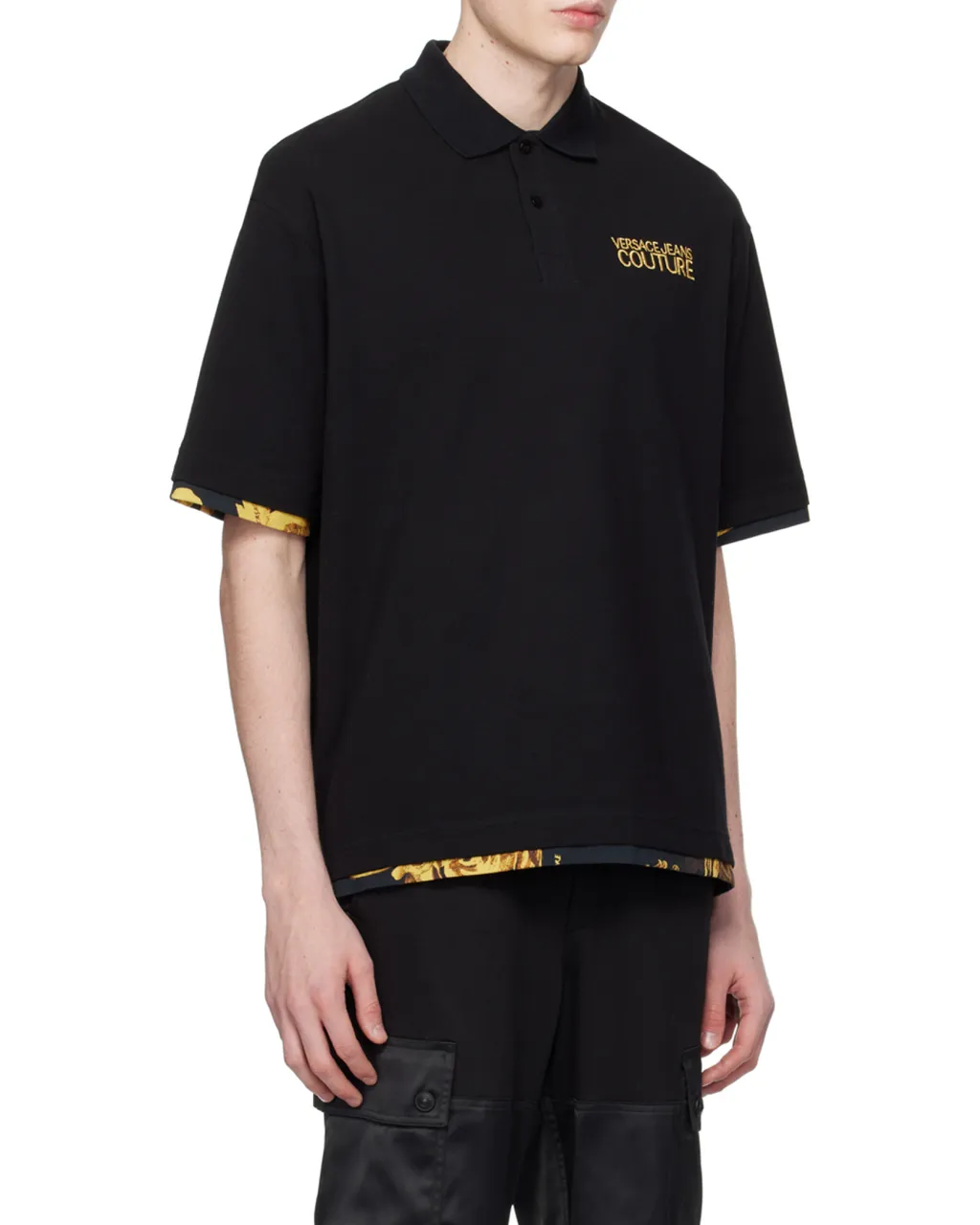 Versace Jeans Couture Logo-Embroidered Short-Sleeved Polo Shirt
