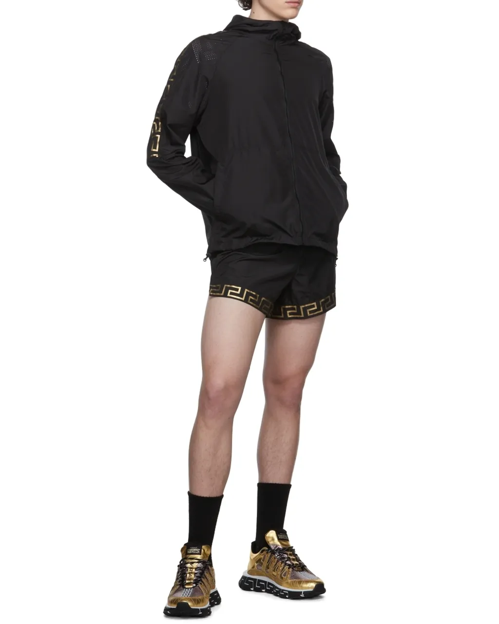 Greca Logo-Print Shorts
