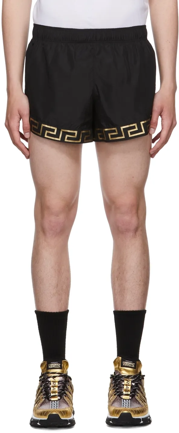 Greca Logo-Print Shorts