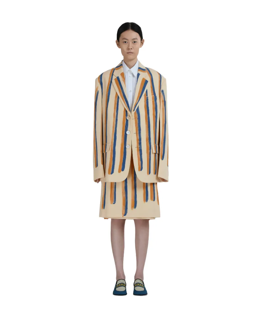 Marni Waterfall Stripe Printed Blazer