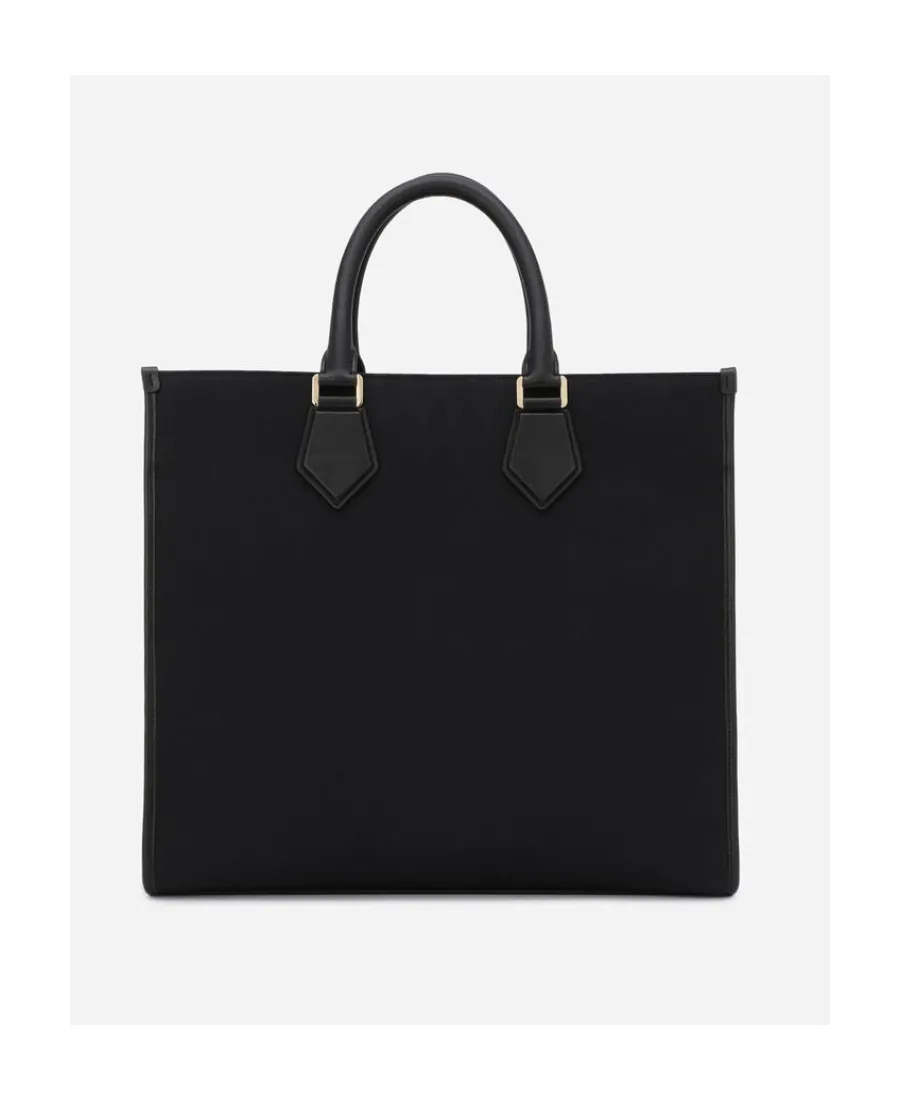 Dolce & Gabbana Logo Patch Strapped Tote Bag