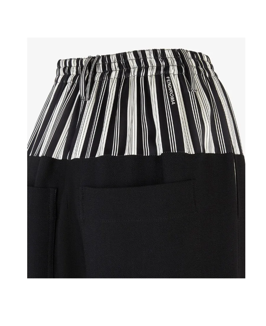 Fendi Stripe Printed Cigarette Trousers