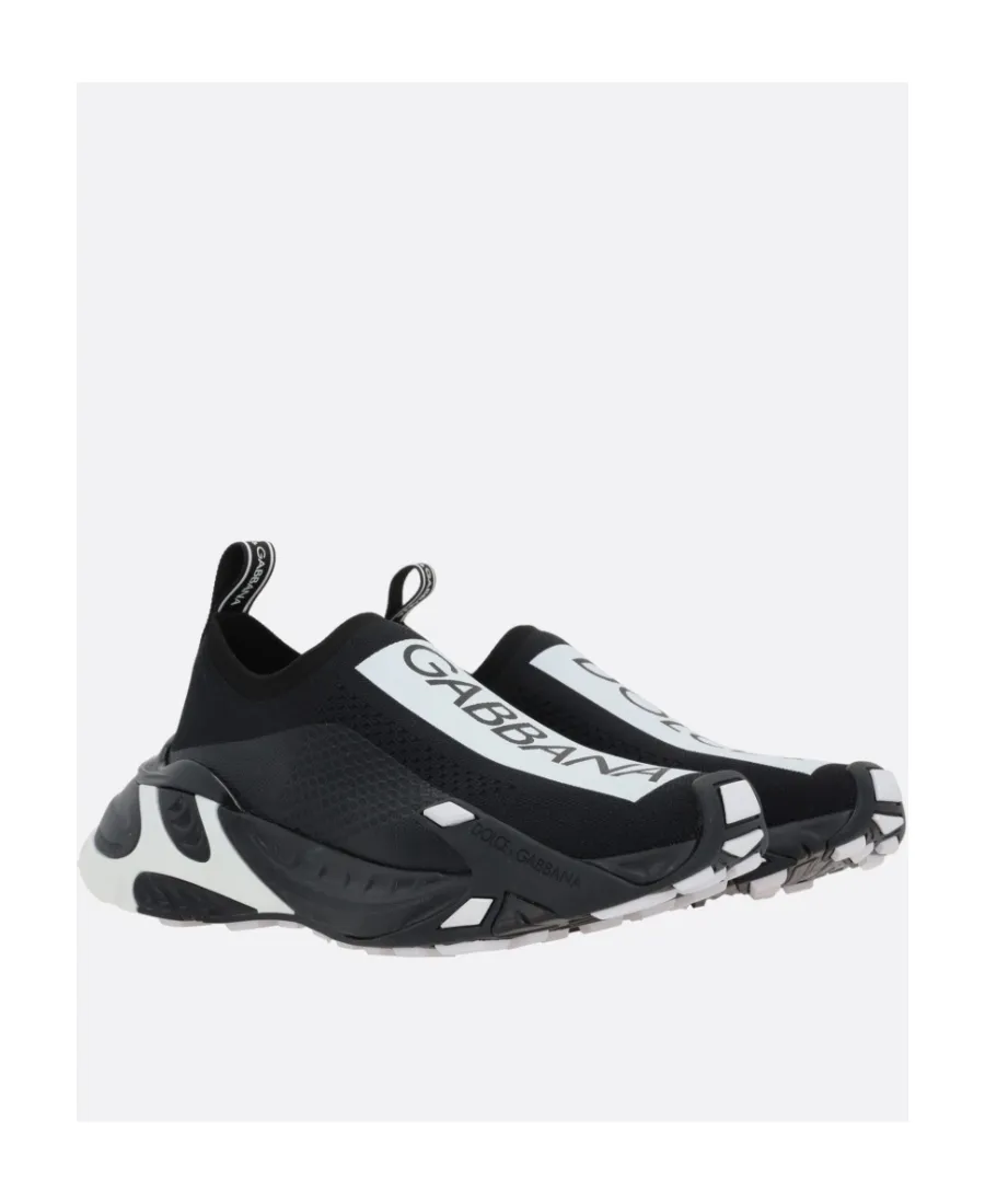 Dolce & Gabbana Logo-Printed Low-Top Knitted Sneakers
