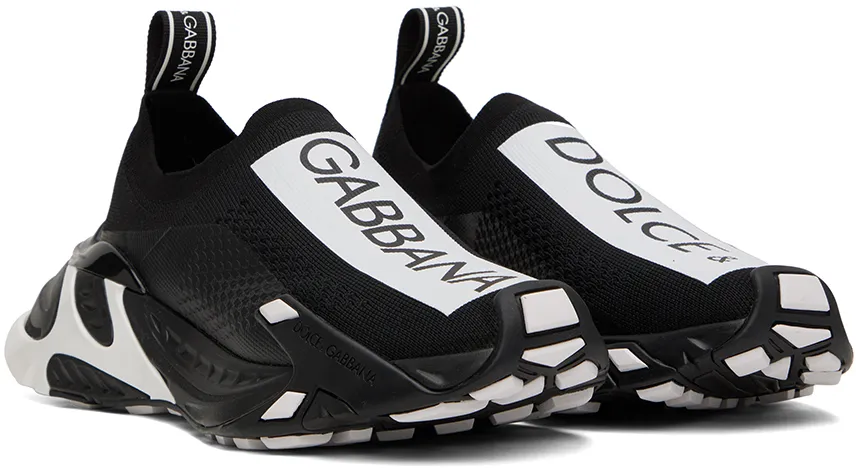 Dolce & Gabbana Logo-Printed Low-Top Knitted Sneakers
