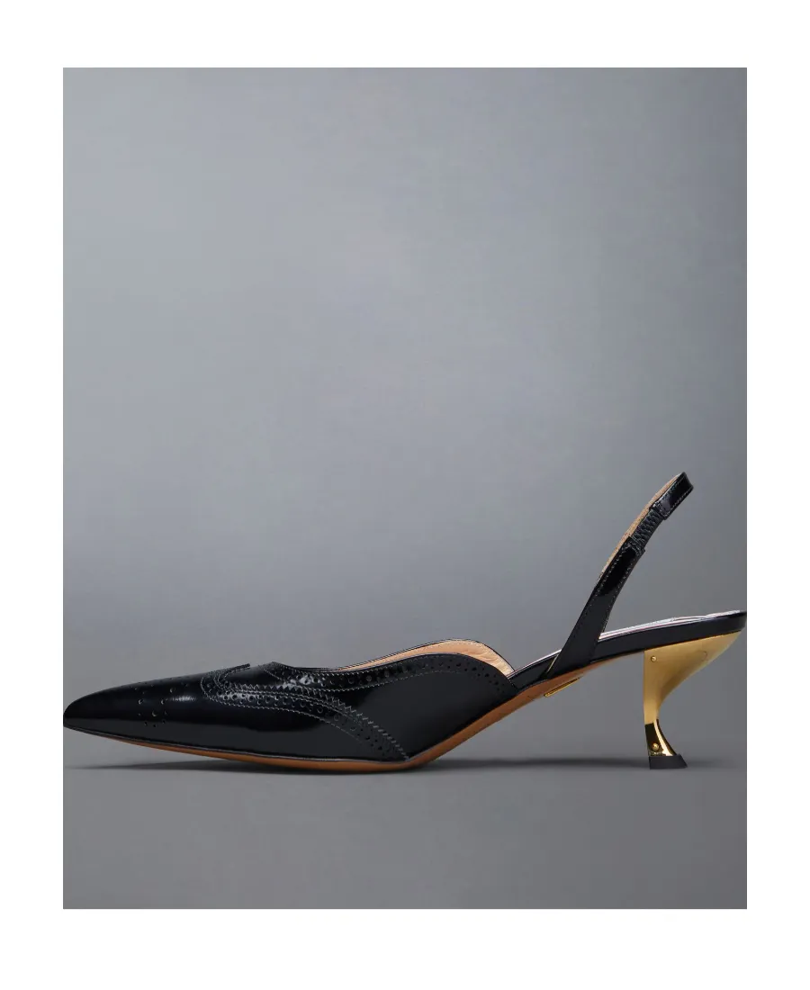 Thom Browne Pointed-Toe Slingback Pumps