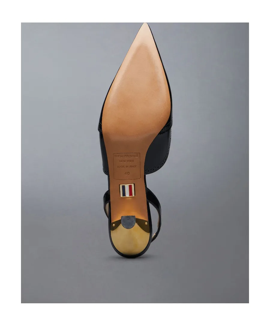 Thom Browne Pointed-Toe Slingback Pumps