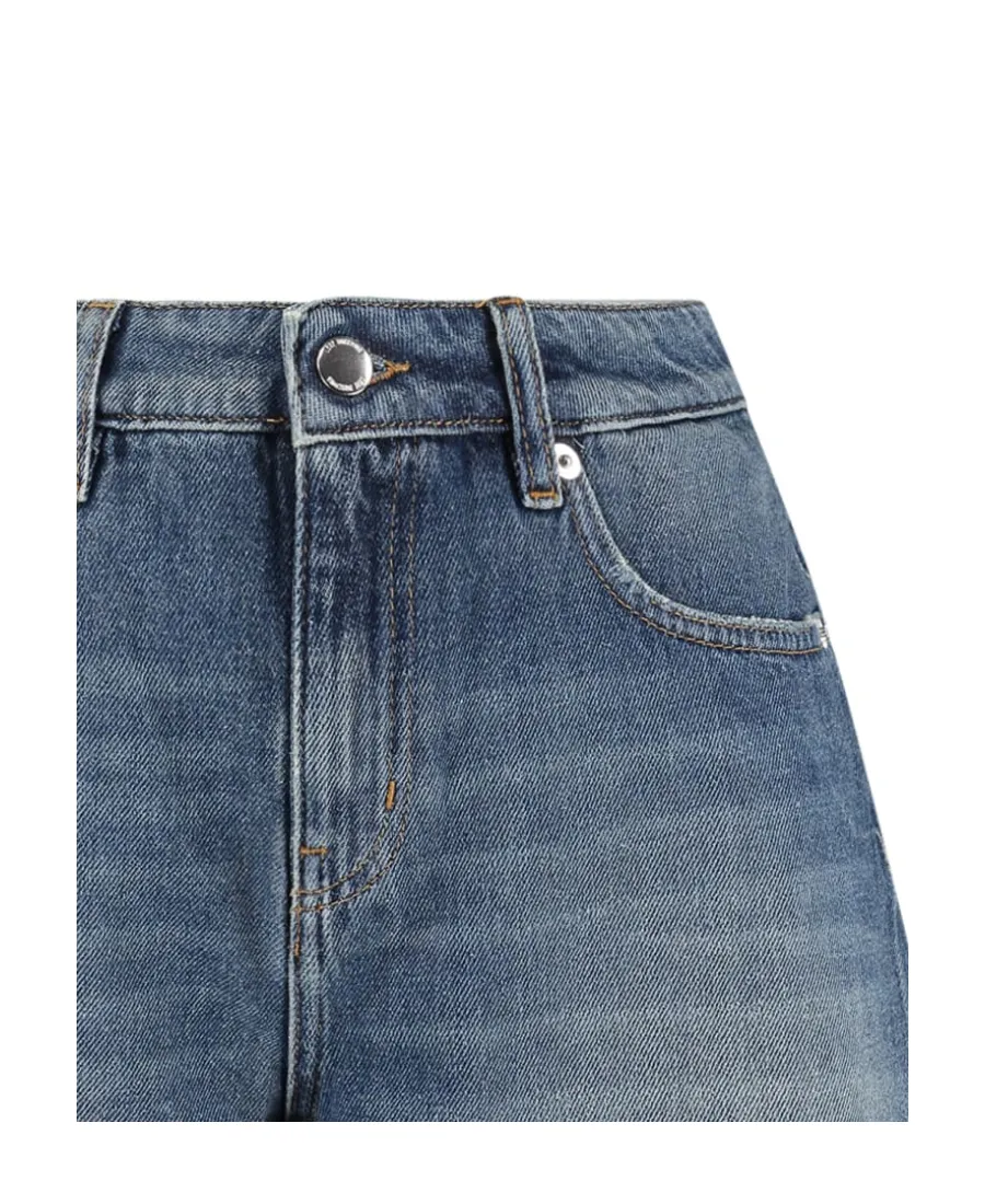 Heart-Patch Denim Shorts