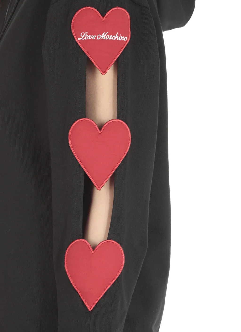 Cut-Out Heart Zipped Hoodie
