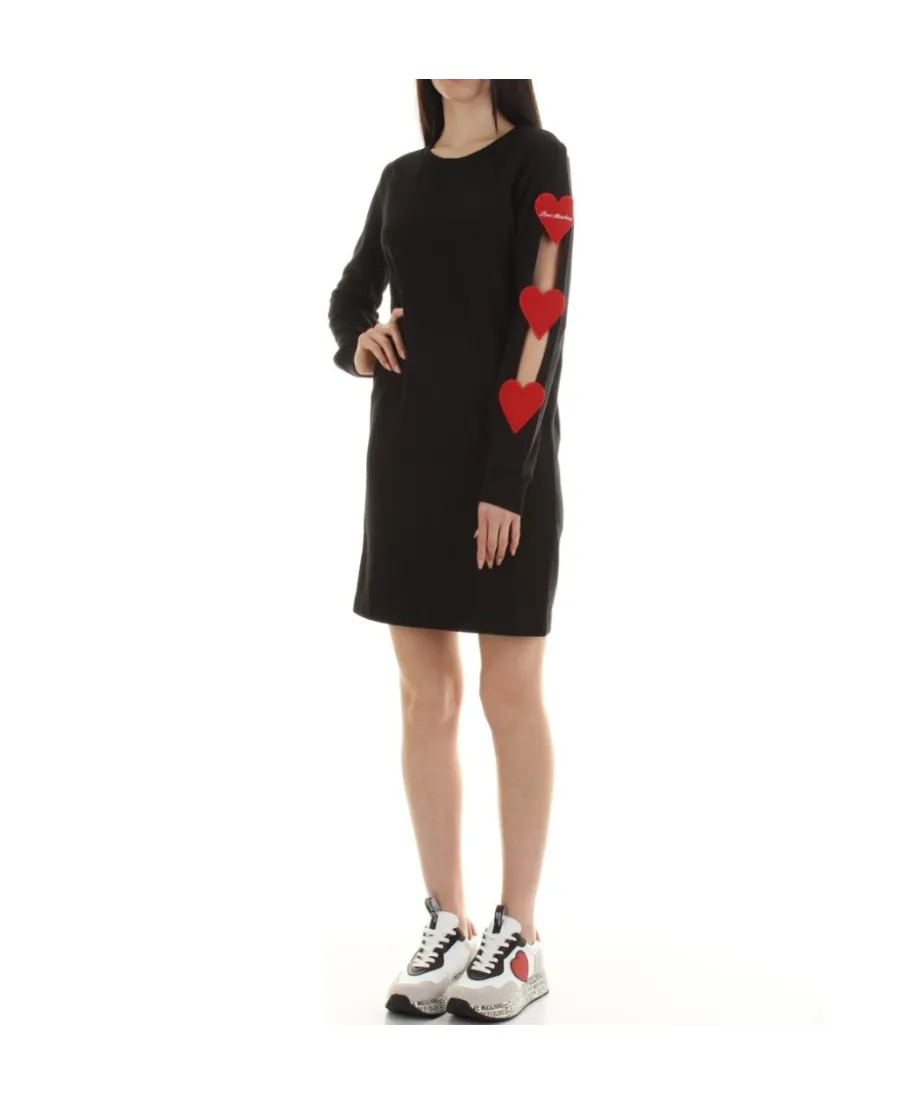 Heart-Detail Sweater Dress