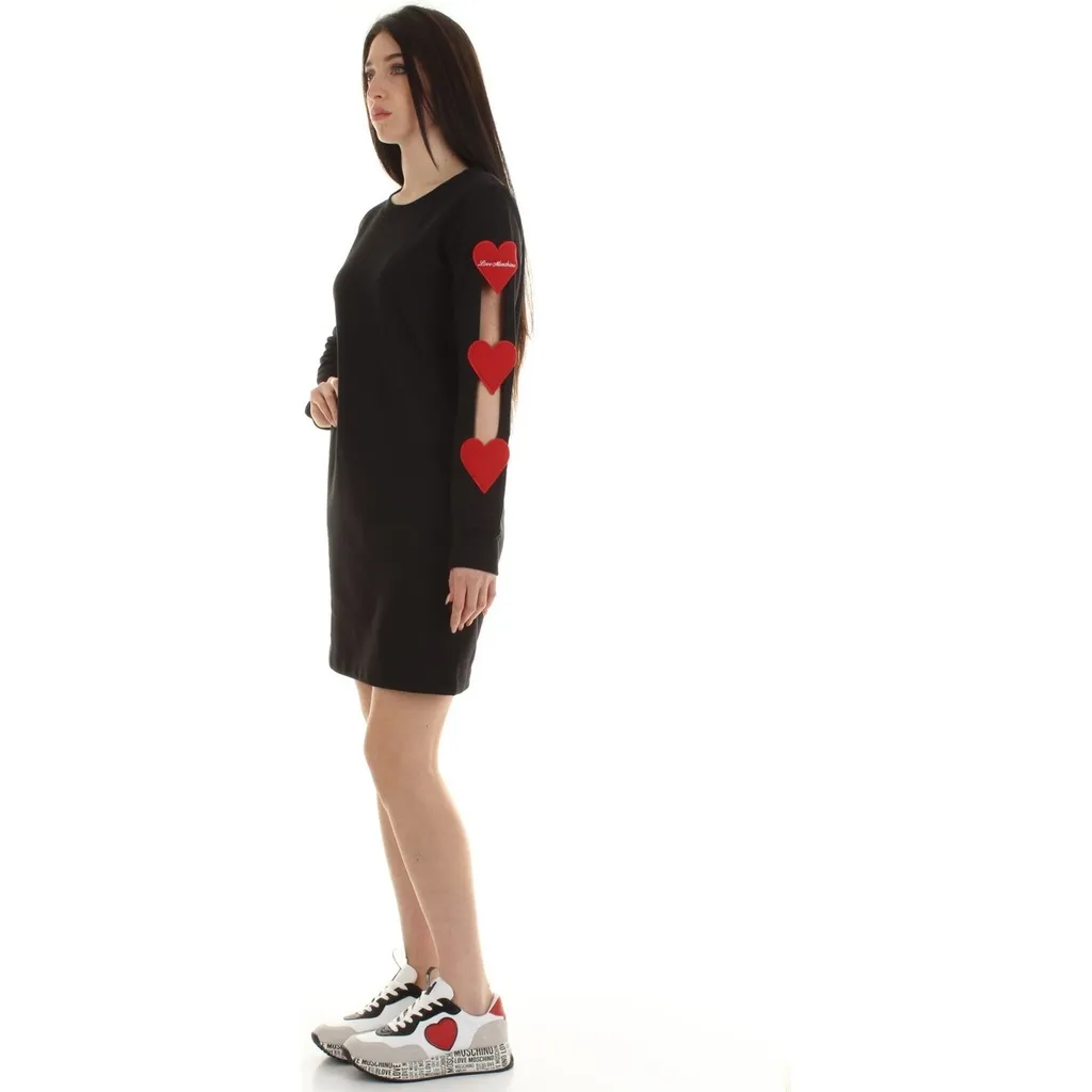 Heart-Detail Sweater Dress