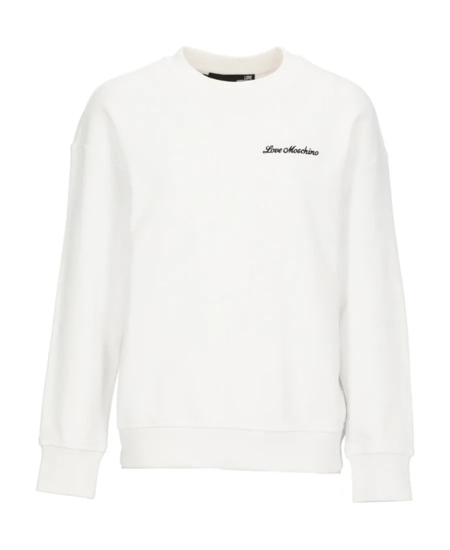 Heart-Detail Crew Neck Sweatshirt