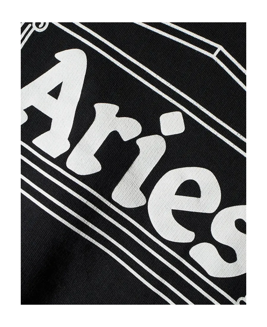 Aries Logo Printed Crewneck Sweatshirt