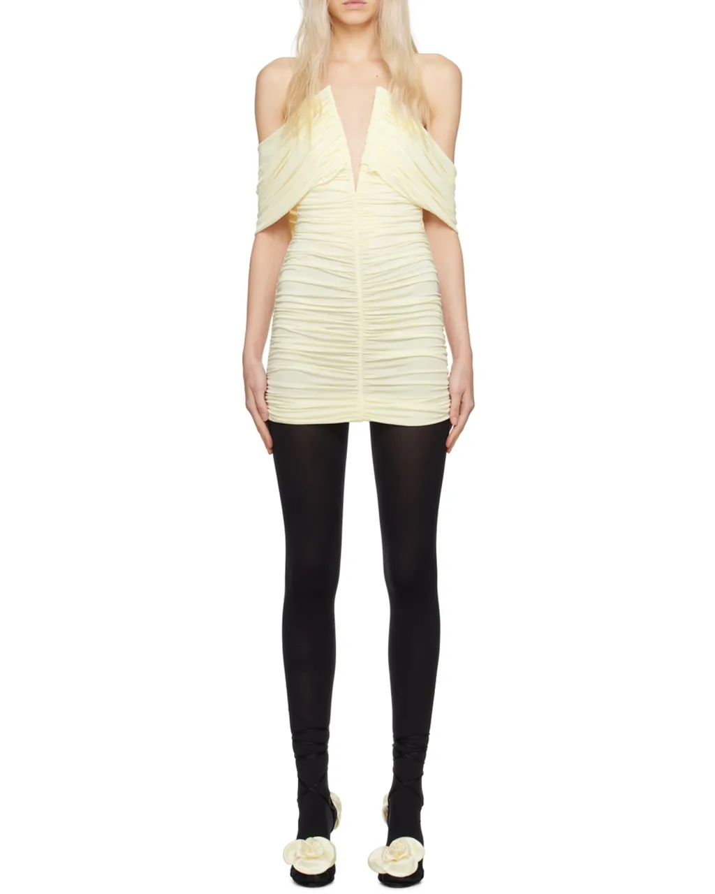Magda Butrym V-Neck Ruched Dress