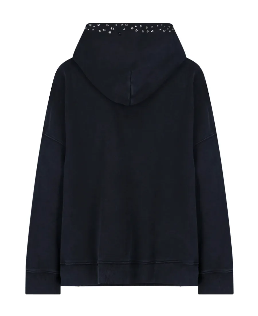Versace Logo Printed Embellished Hoodie