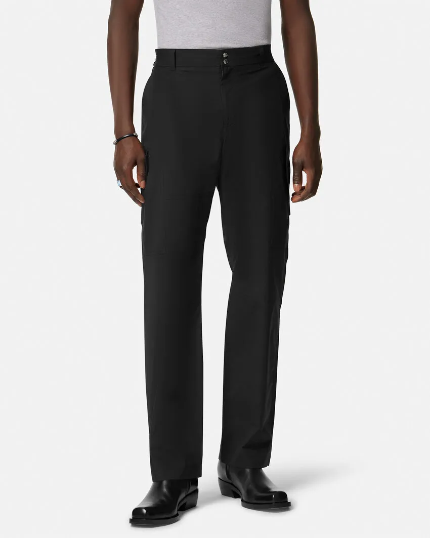 Versace Mid-Rise Milano Stamp Tailored Trousers
