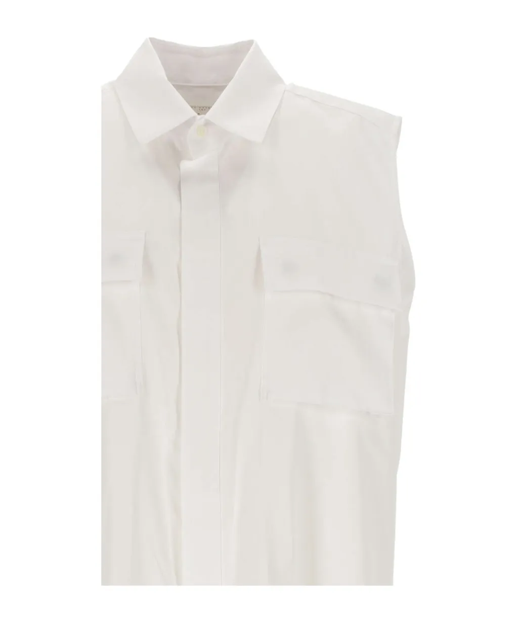 Sacai Button Detailed Sleeveless Dress