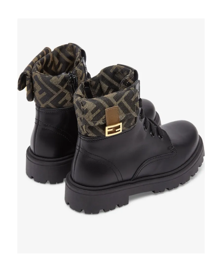 Fendi Kids Junior Biker Ankle Boots