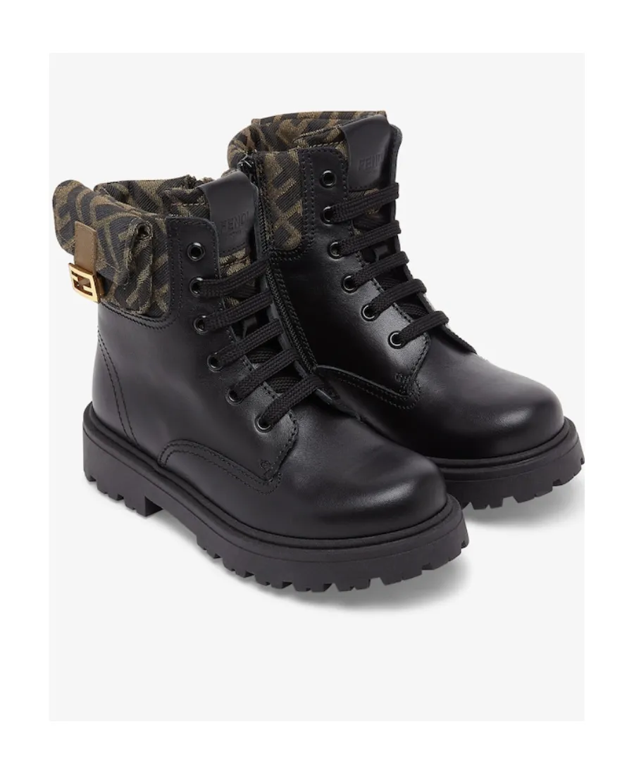 Fendi Kids Junior Biker Ankle Boots