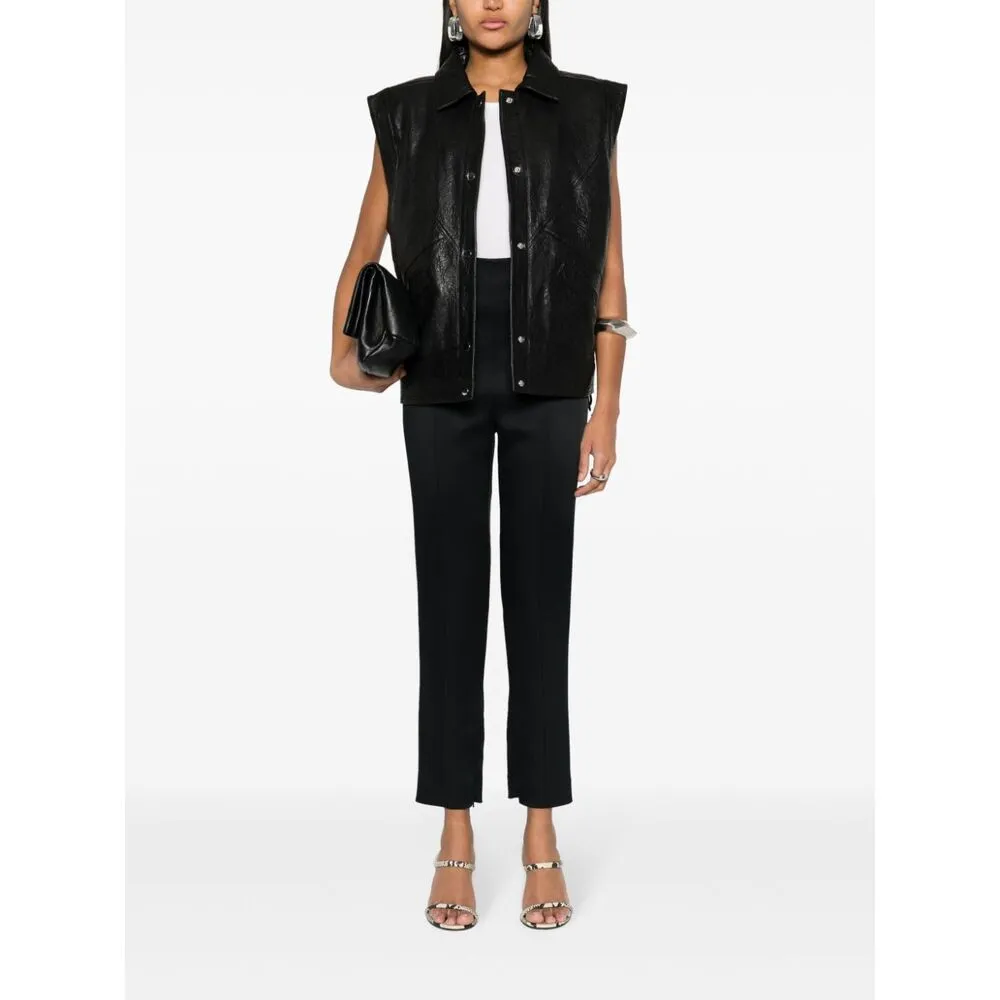 Khaite High Waisted Cropped Trousers