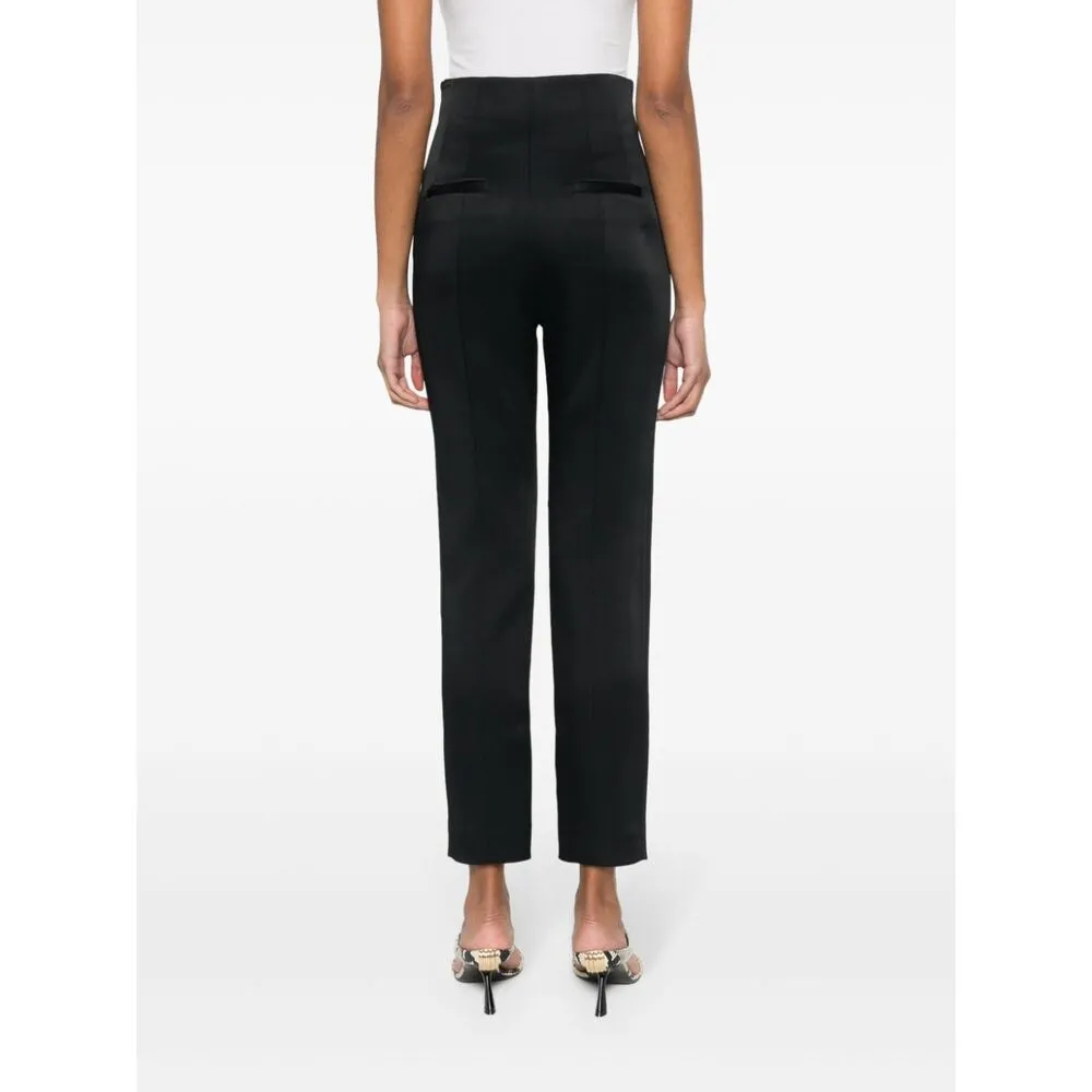 Khaite High Waisted Cropped Trousers