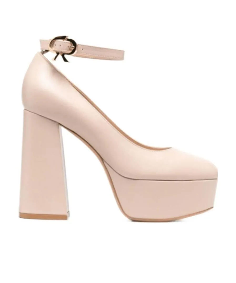 Gianvito Rossi Vernice Platform Round Toe Pumps